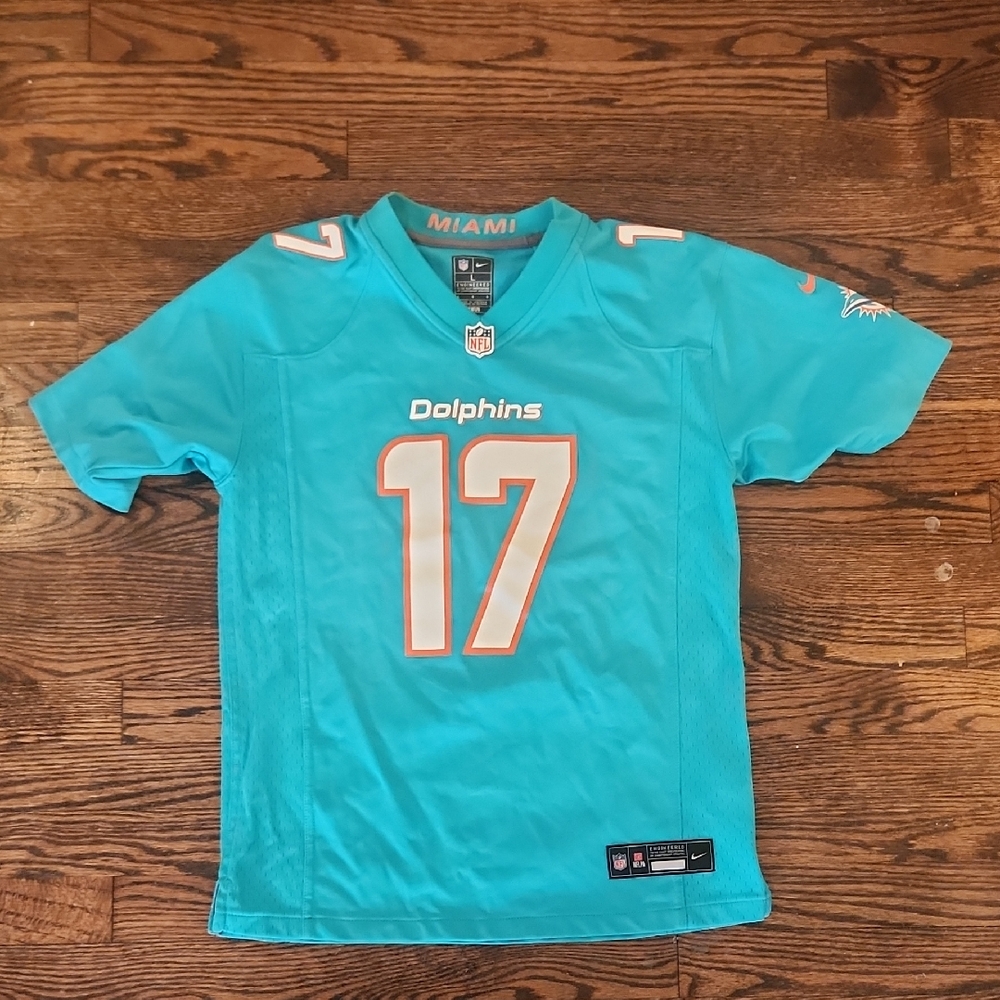 Nike DOLPHINS WADDLE  Jersey with Number 17 YL